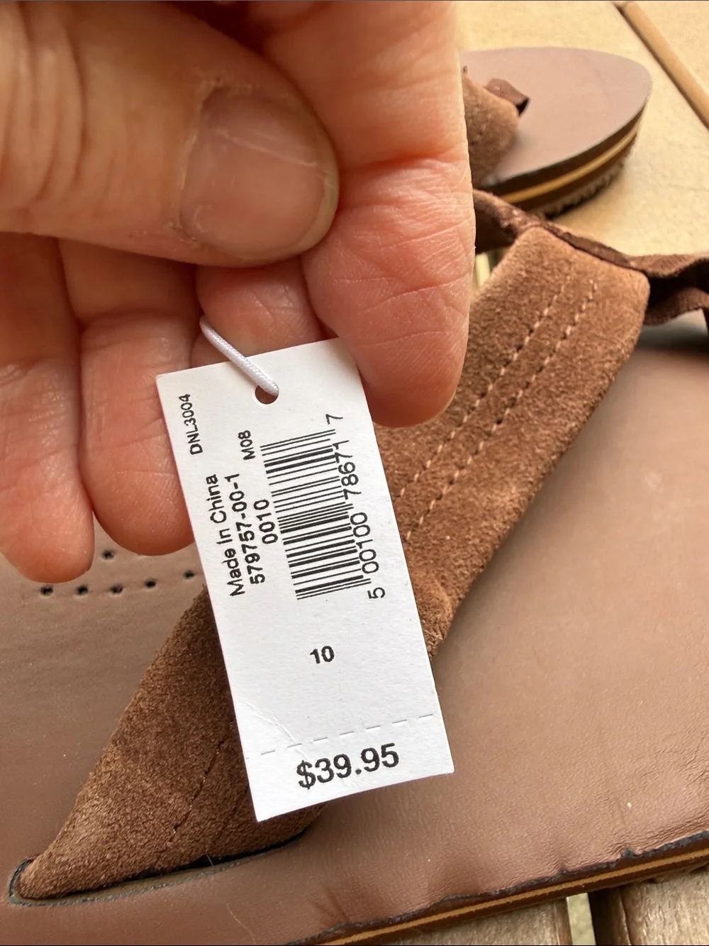 GAP Men's Brown Flip Flop Sandals NEW